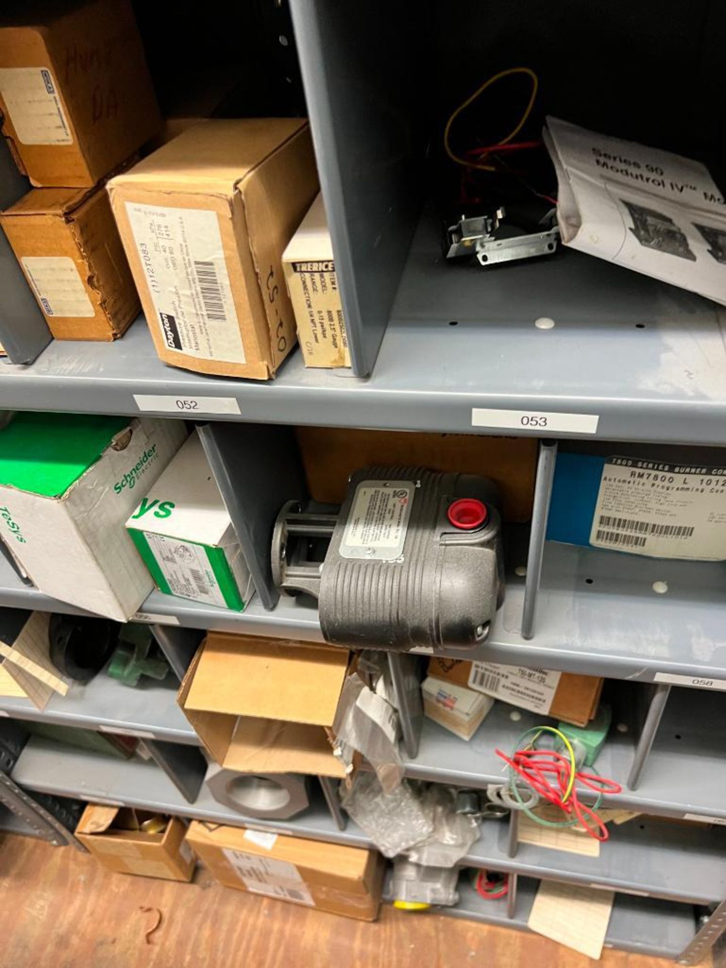 (28) Shelves of Assorted Parts, VERY LARGE LOT Consisting of MRO, Drives, Valves, PLC, Nuts, Bolts, - Image 50 of 67
