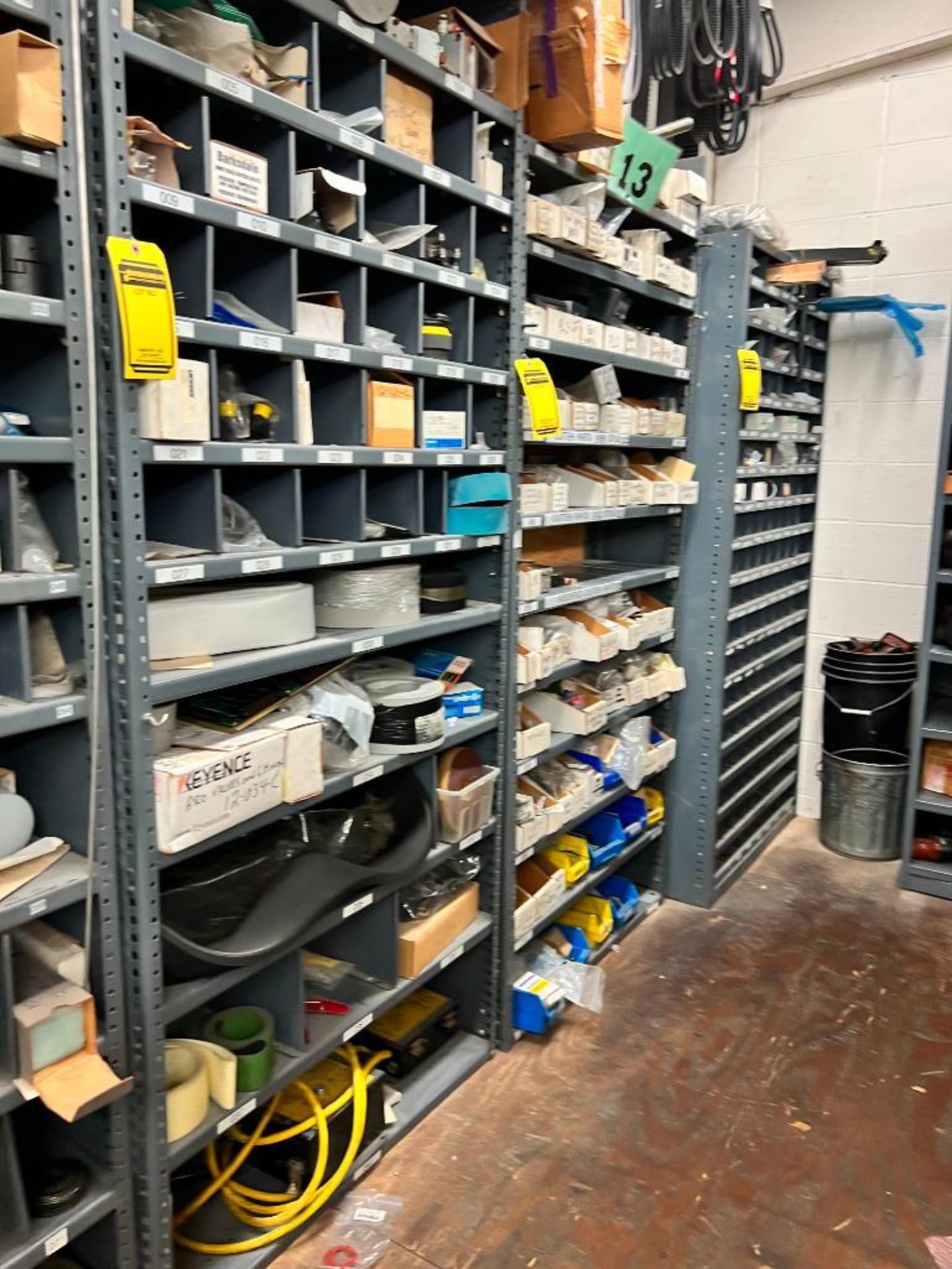 (28) Shelves of Assorted Parts, VERY LARGE LOT Consisting of MRO, Drives, Valves, PLC, Nuts, Bolts, - Bild 20 aus 67