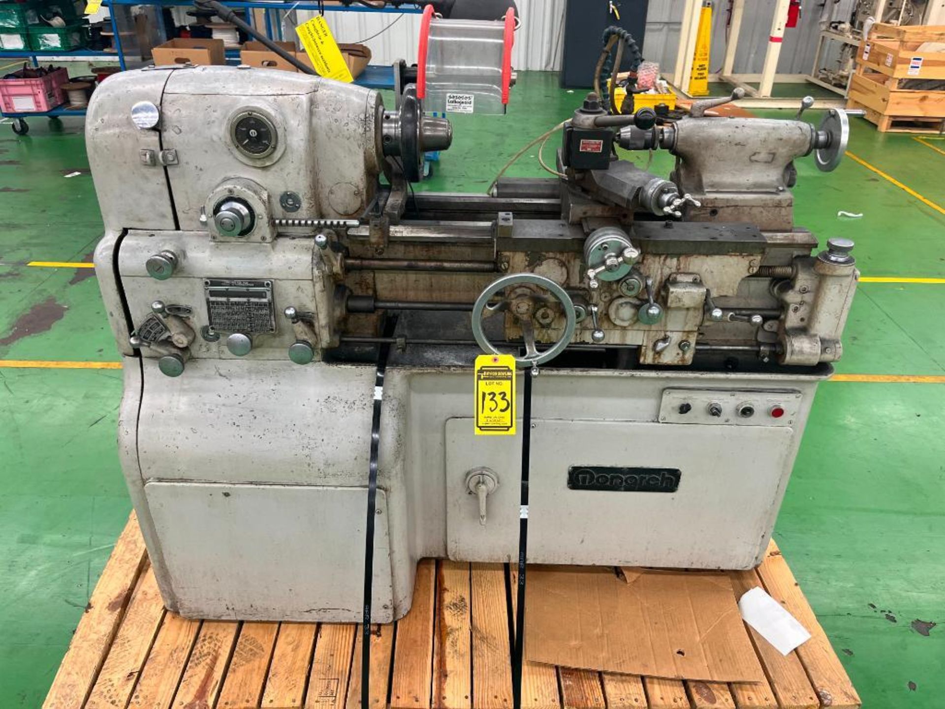 Monarch Horizontal Engine Lathe, 36" Gap Bed, Tailstock, Cross Slide, Tool Post, Variable Speed, 1-3