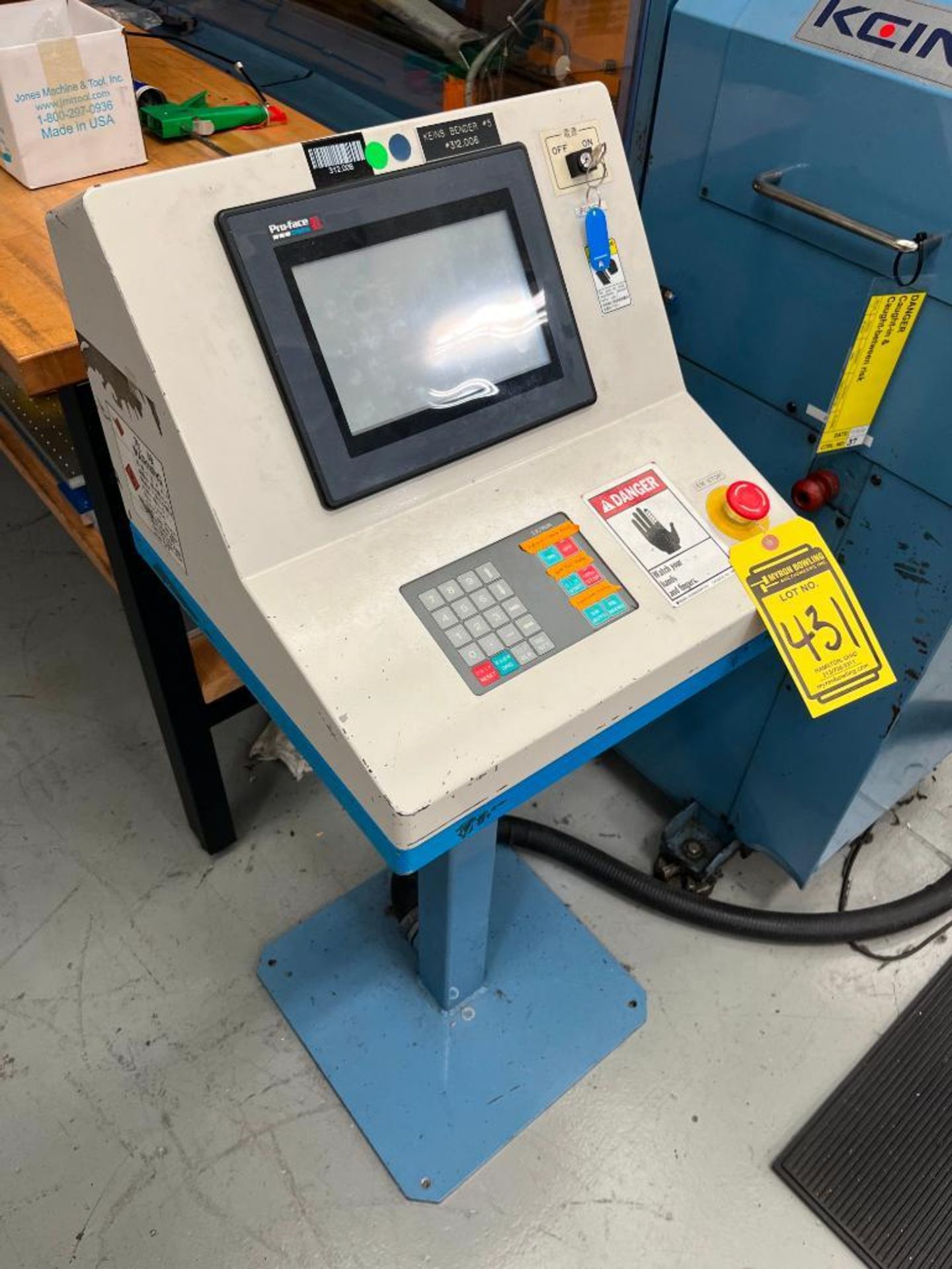 Keins Automatic CNC Tube Bender, Model CM-566, ProFace Digital CNC Operator Station - Image 9 of 11