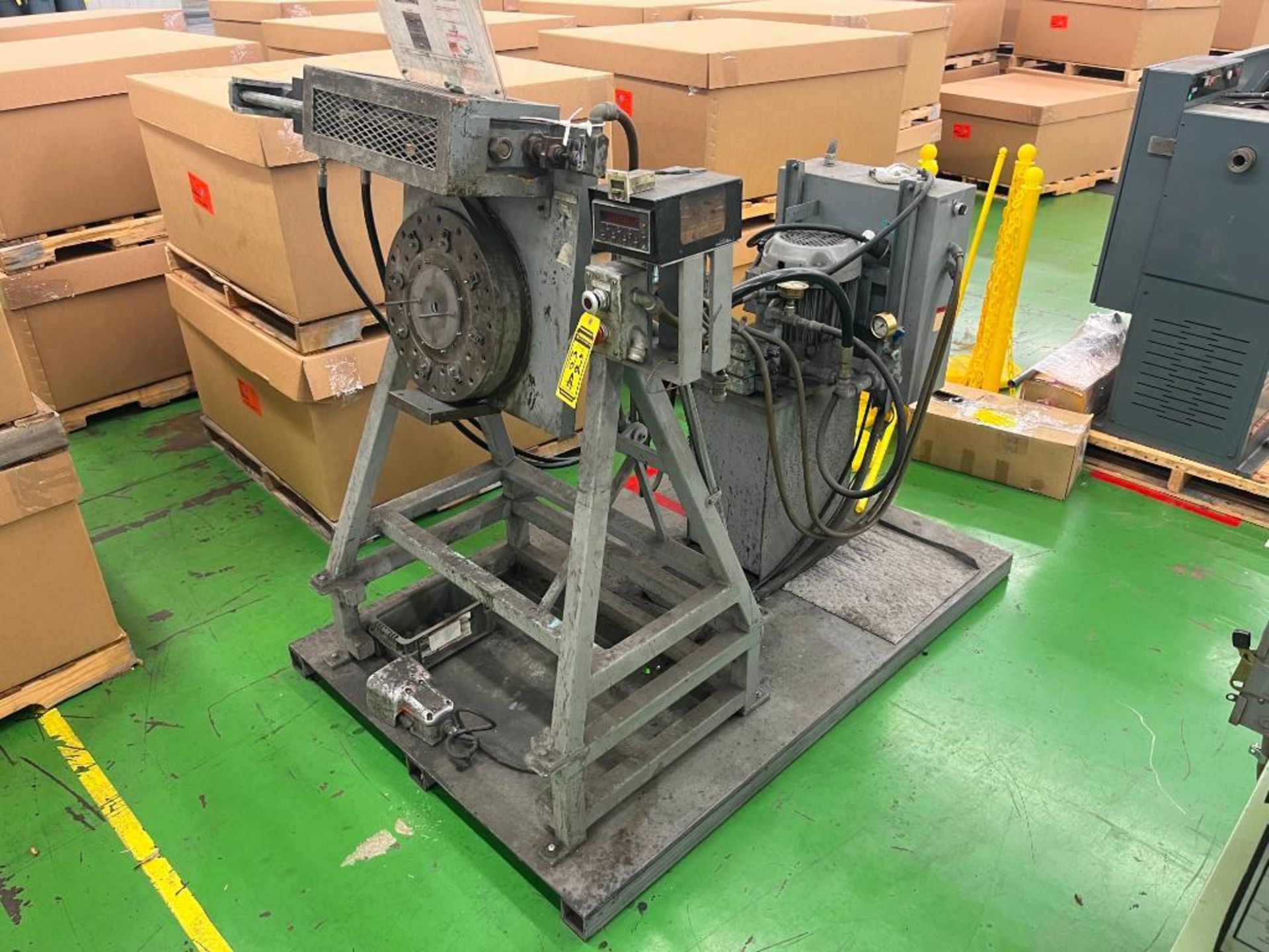 Hydraulic Radial Crimping Unit on Steel Sled w/ HPU - Image 3 of 7