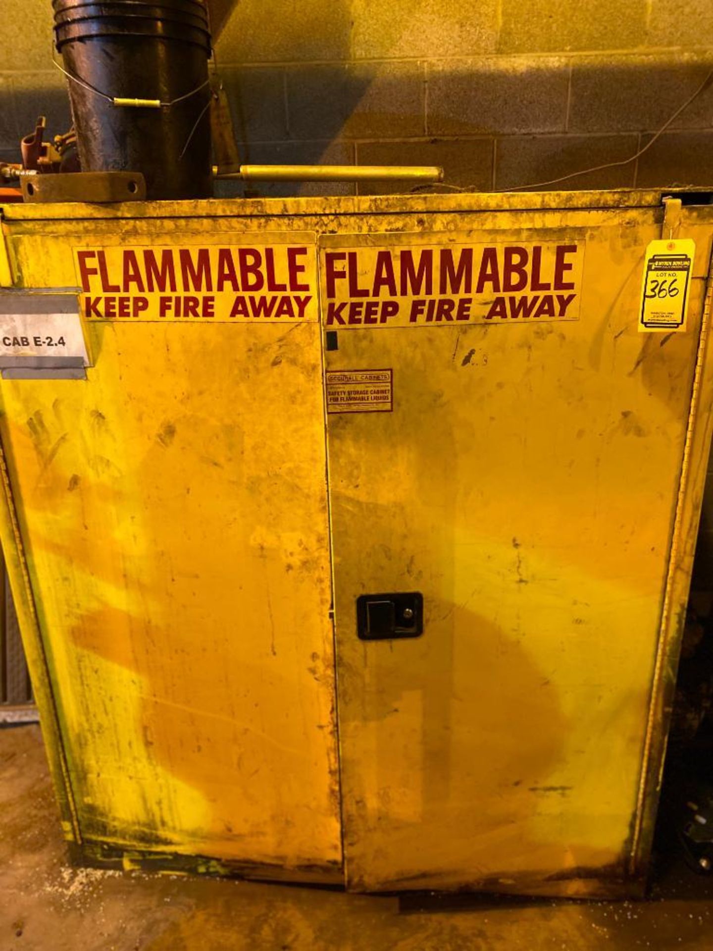 (2) Justrite Flammable Liquid Storage Cabinets; 34" W x 34" D x 65" T & 59" W x 34" D x 64" T - Image 2 of 2