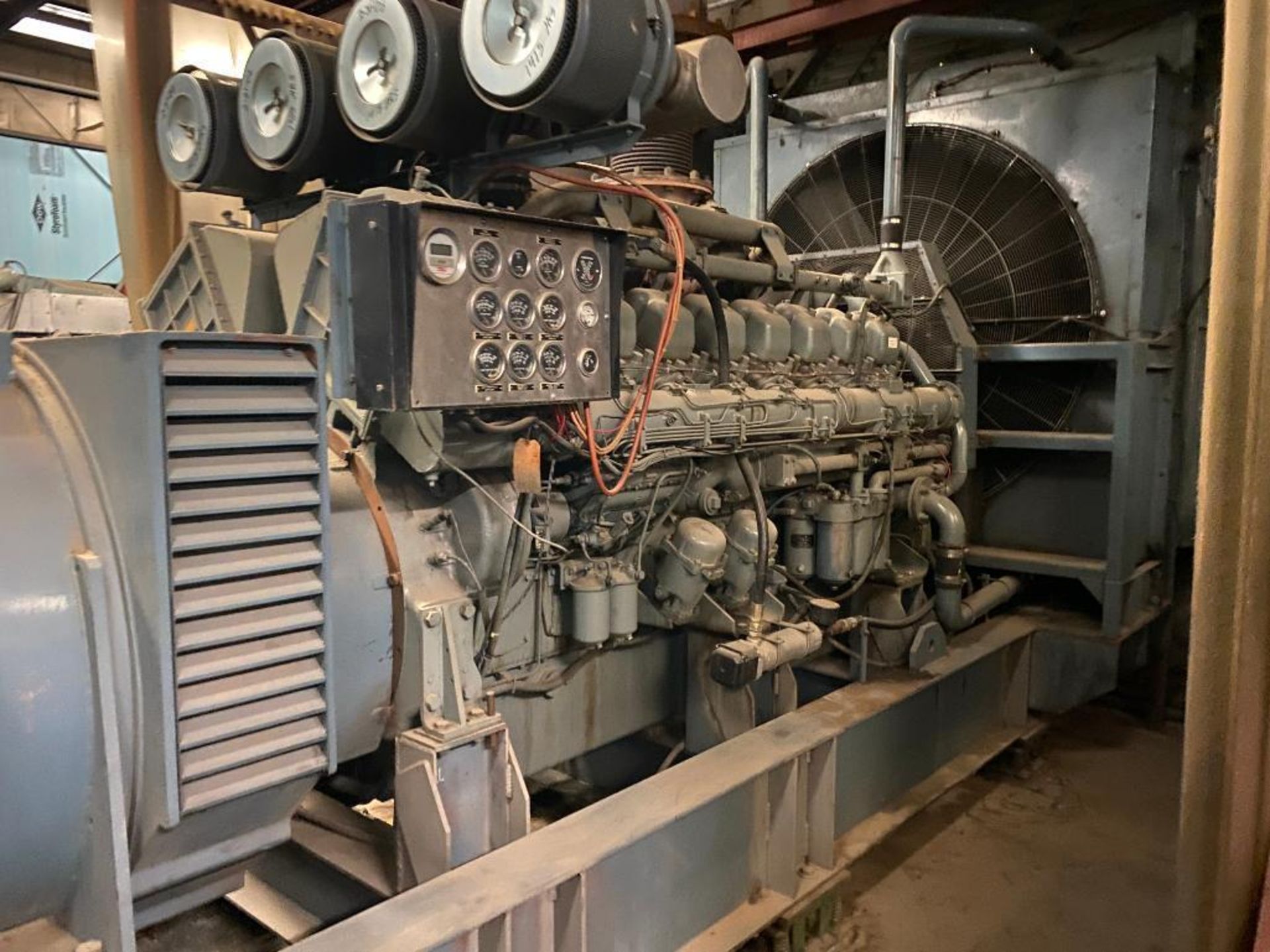 1990 LeRoy Somer 1875 KVA Generator, Type PA100G115-70-P4, w/ Mitsubishi 16-Cylinder Diesel, Model S - Image 3 of 13