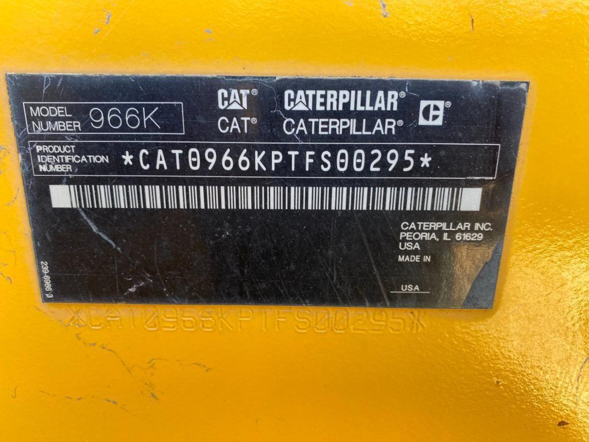 2012 Caterpillar 966K Wheel Loader, Pin No. CAT0966KPTFS00295 - Image 5 of 15