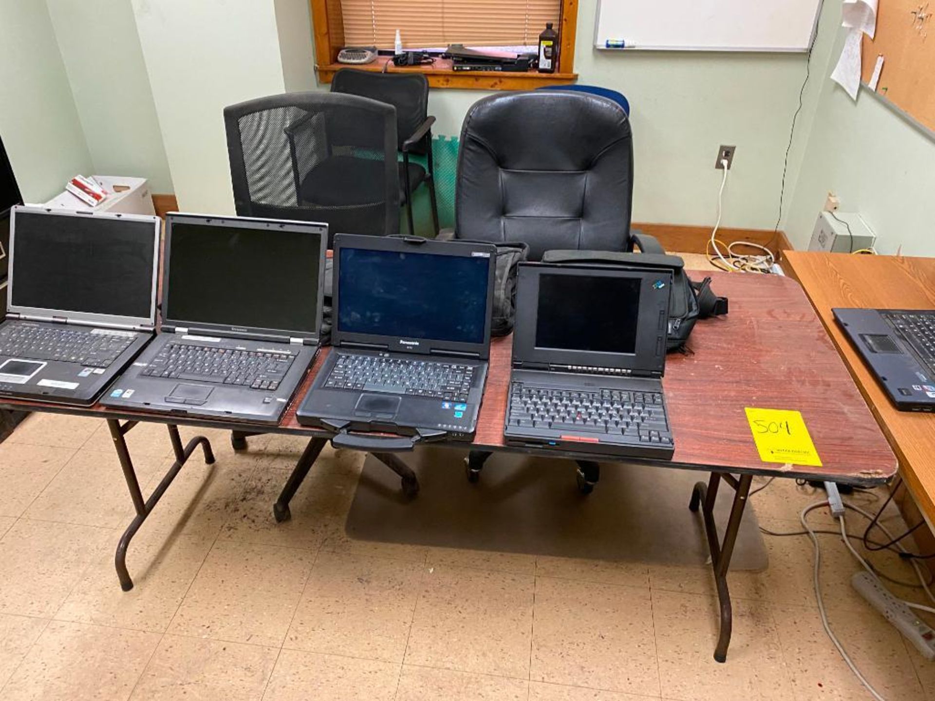 Contents of Office; (2) Tables, File Cabinet, & (8) Computers