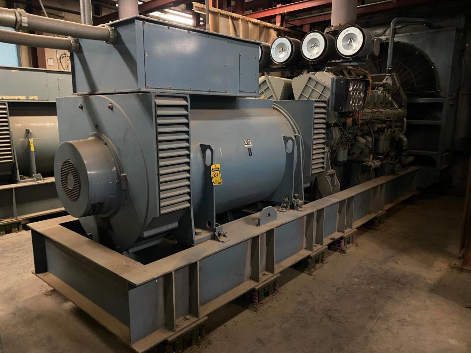 1990 LeRoy Somer 1875 KVA Generator, Type PA100G115-70-P4, w/ Mitsubishi 16-Cylinder Diesel, Model S