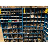 (8) Bolt Bins & Contents of Assorted Plumbing, Nipples, Elbows, Unions, & Valves