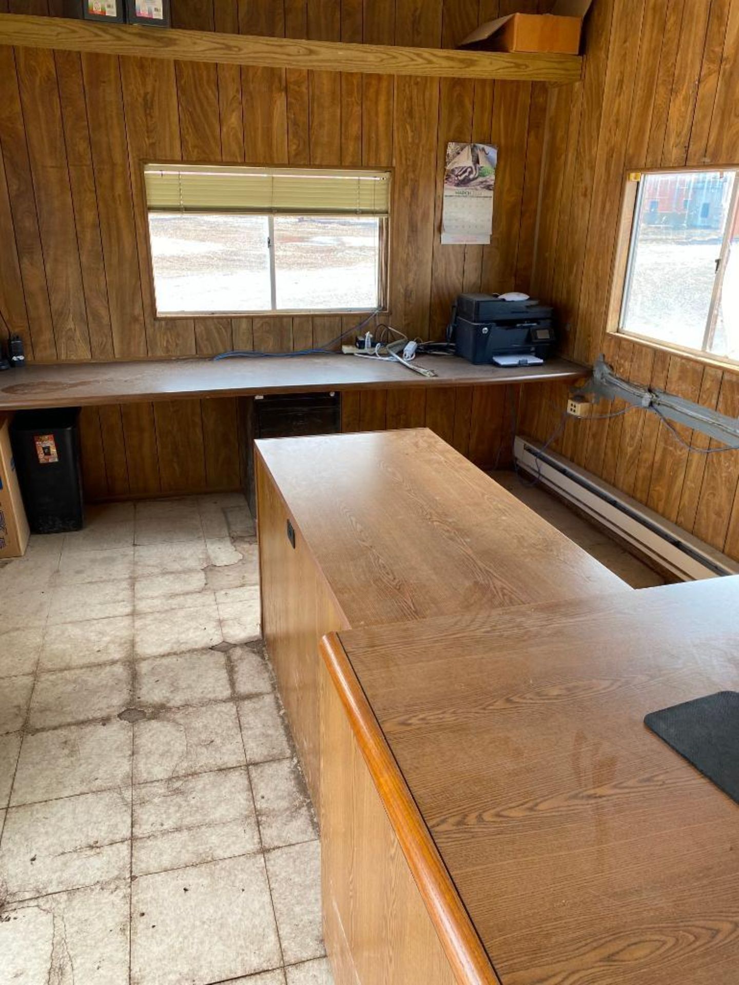 Rest of the Contents of Trailer; Ladder, Tools, (3) Desks, (2) Folding Tables, Microwave, Refrigerat - Image 8 of 8