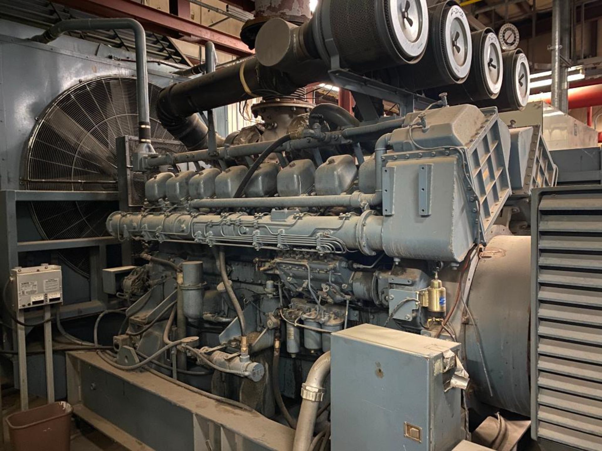 1985 LeRoy Somer 1875 KVA Generator, Type PA1006115-70-4P, w/ Mitsubishi 1700 HP Diesel 16-Cylinder, - Bild 9 aus 12