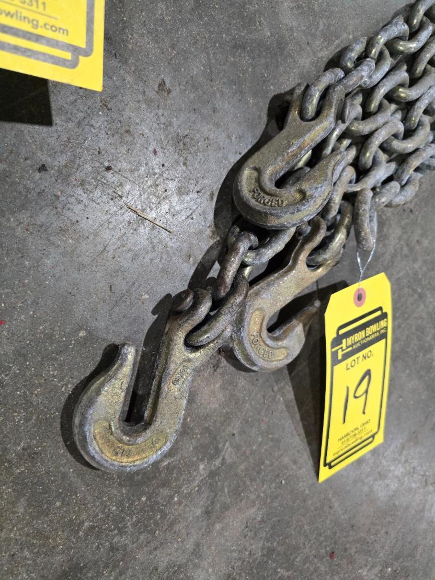 (2) 20' 3/8 Double Hook Chains - Image 2 of 4
