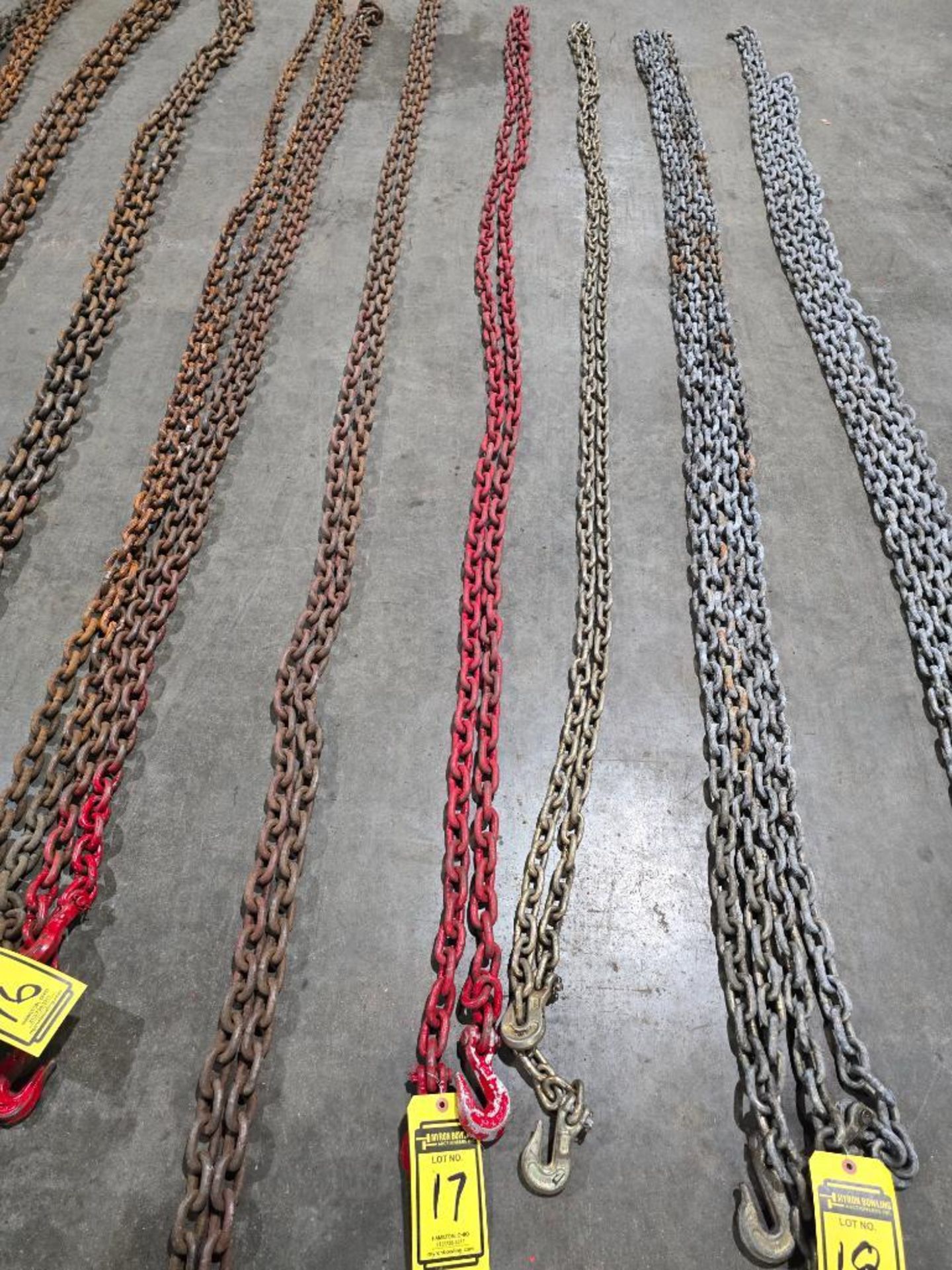 (2) 20' Double Hook Chains, 3/8" & 5/16" - Image 3 of 6