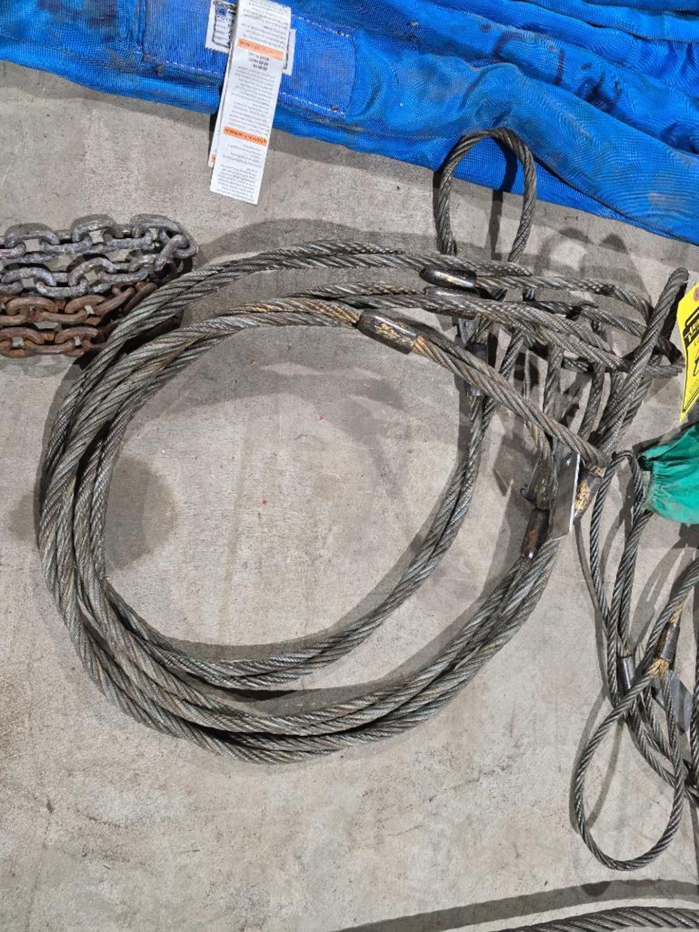 (8) Assorted Wire Rope Slings; (3) 10', (1) 6' 1/2" Dia., & (4) 6' 3/8" Dia. - Image 2 of 5