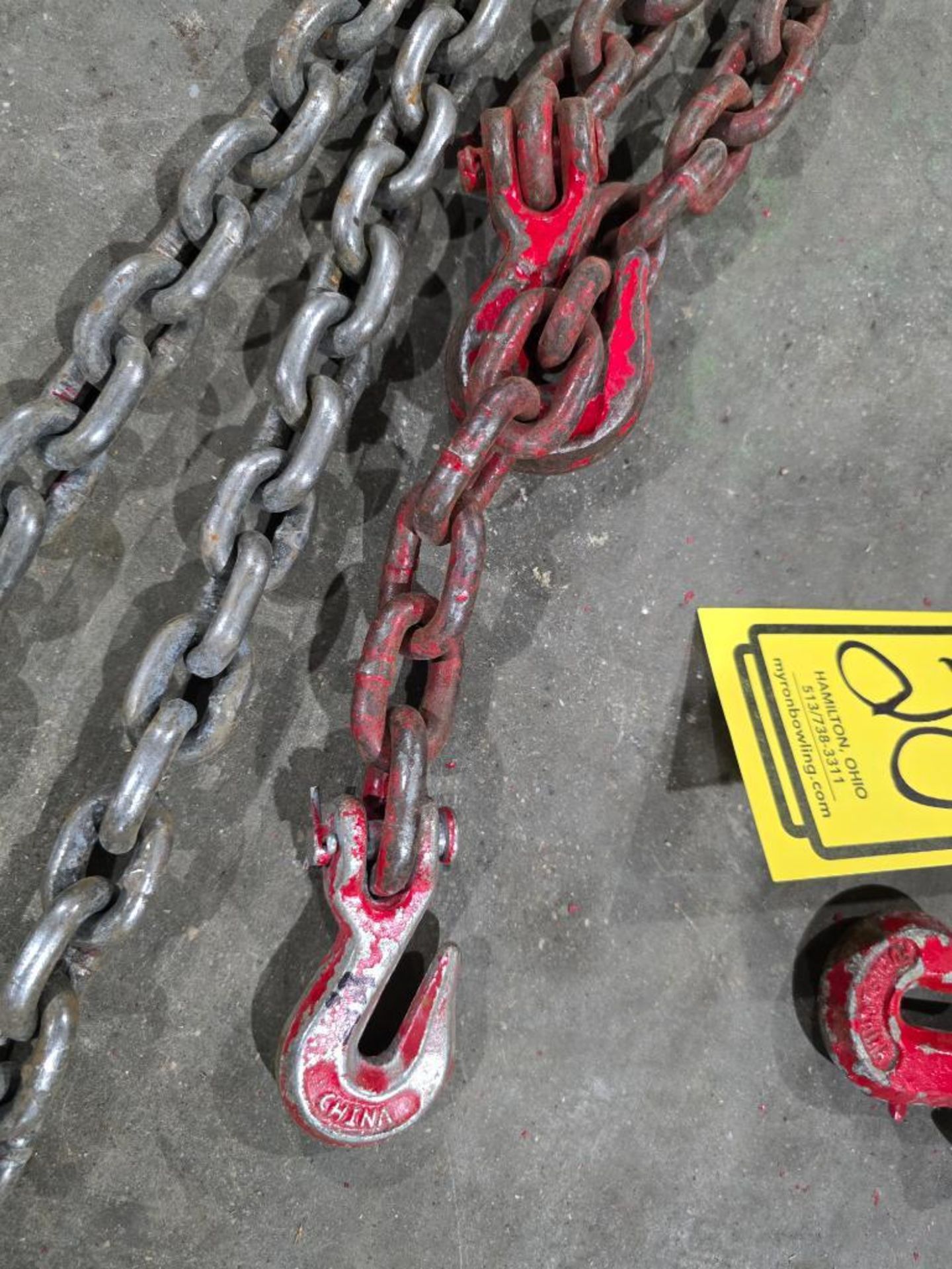 (2) 5/16" Double Hook Chains, 16' & 14' - Image 3 of 4