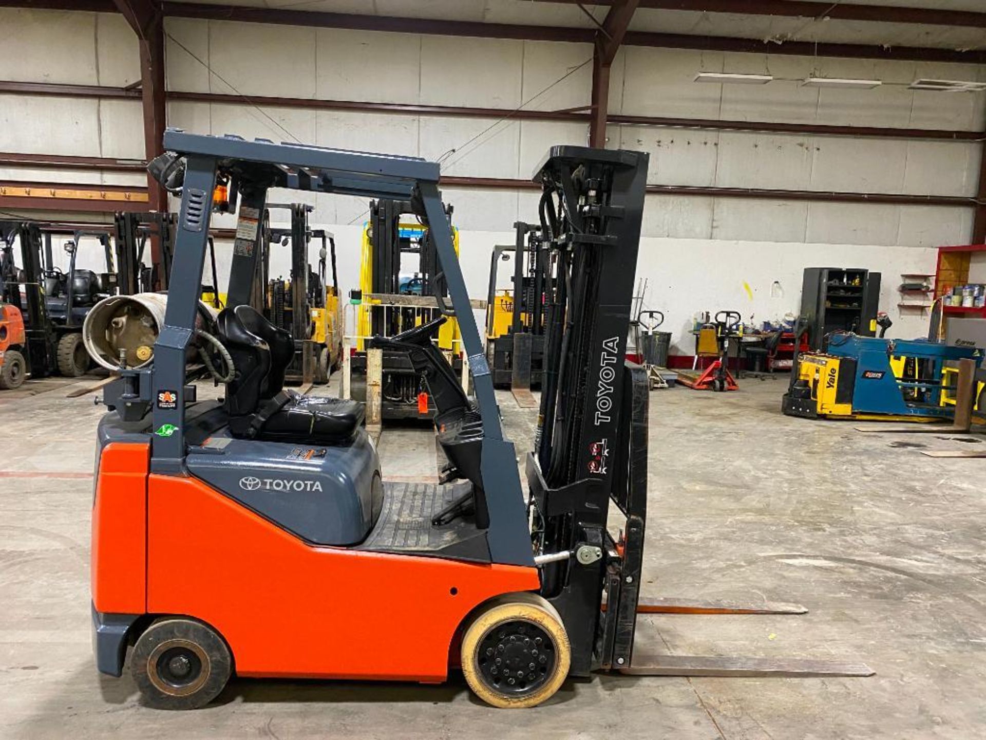 2018 Toyota 3,000-LB. Capacity Forklift, Model 8FGCU15, S/N 39697, LPG, Non-Marking Cushion Tires, 3 - Image 3 of 5