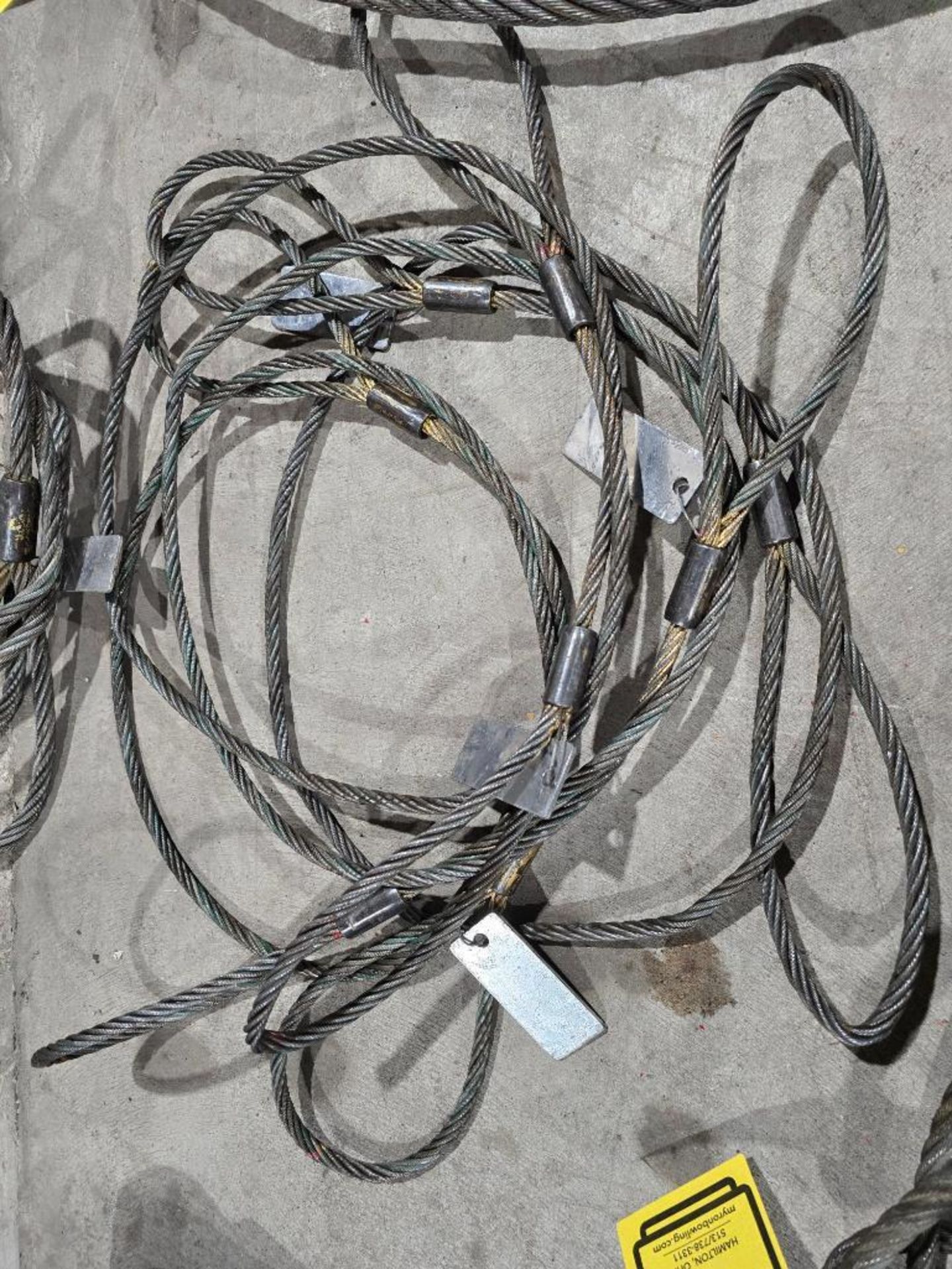 (8) Assorted Wire Rope Slings; (3) 10', (1) 6' 1/2" Dia., & (4) 6' 3/8" Dia. - Image 3 of 5