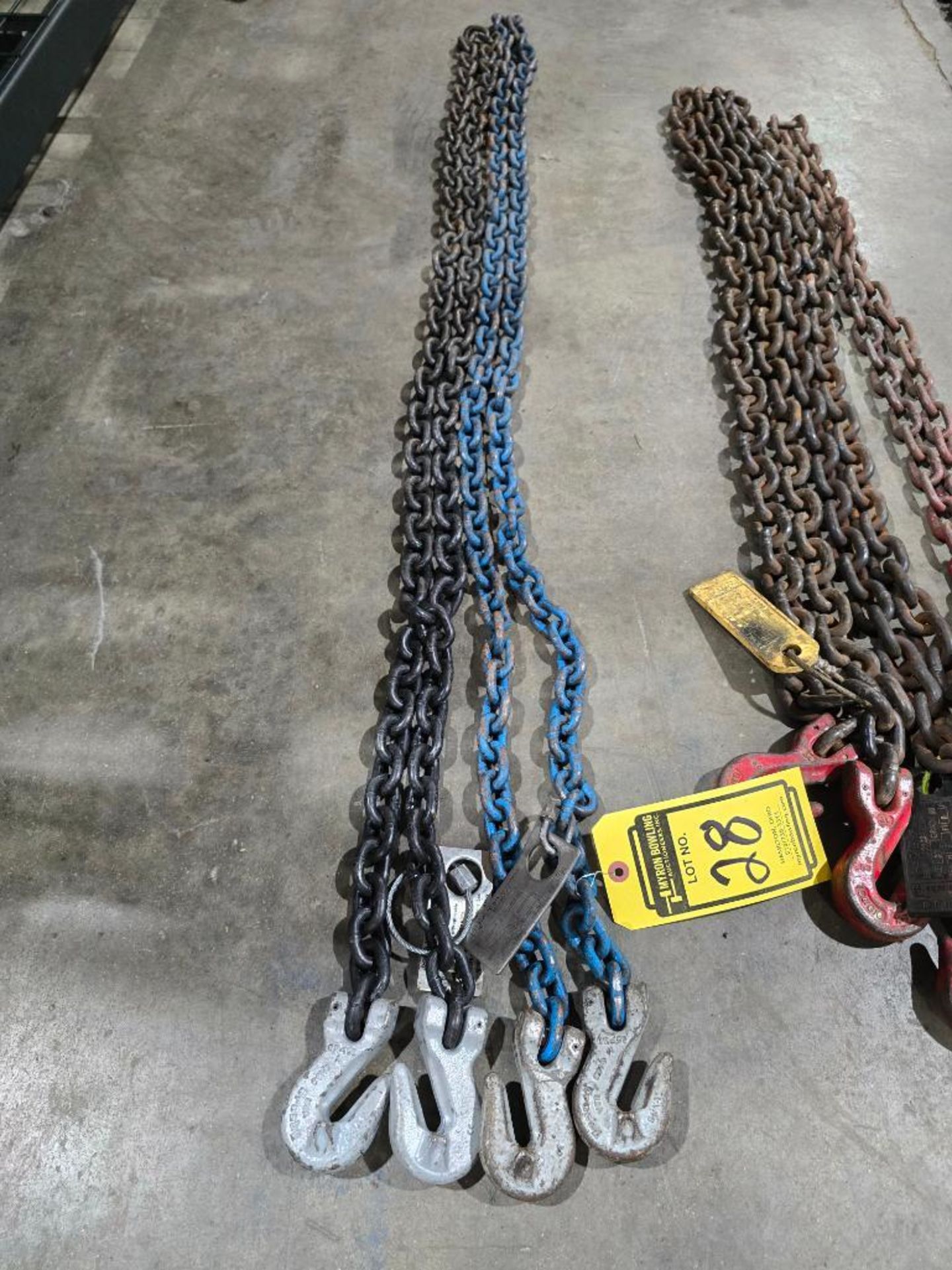 (2) 10' 5/16" Double Hook Chains, 5,700 LB. Capacity - Image 2 of 4