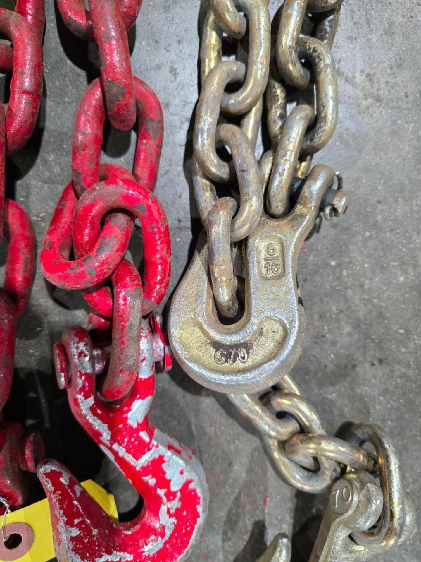(2) 20' Double Hook Chains, 3/8" & 5/16" - Image 6 of 6