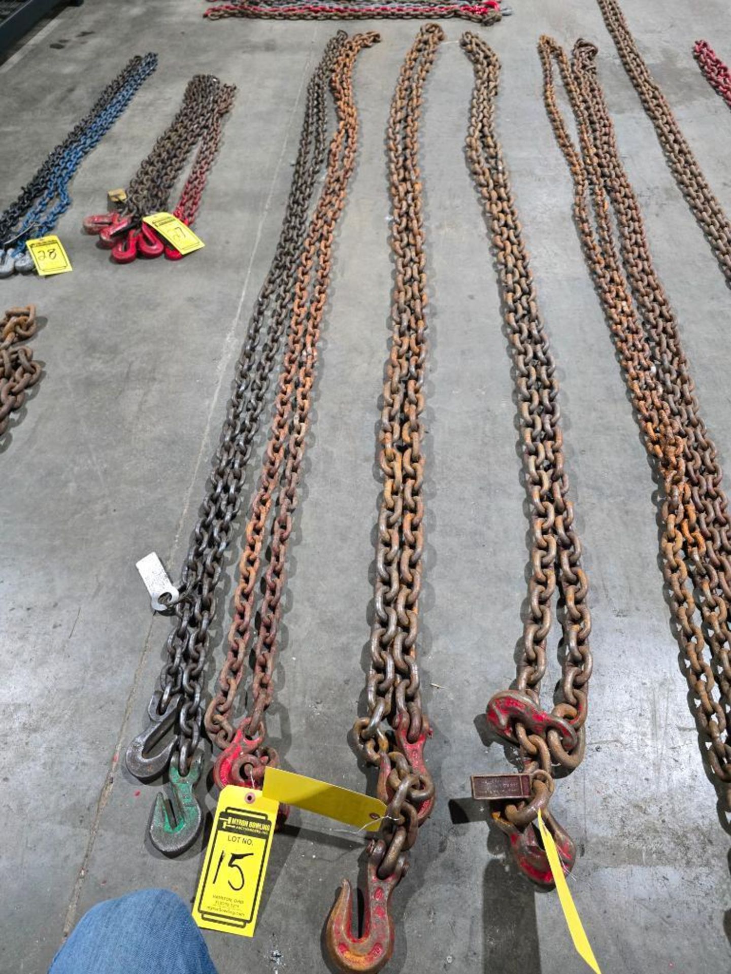 (2) 20' 3/8" Double Hook Chains - Image 2 of 4