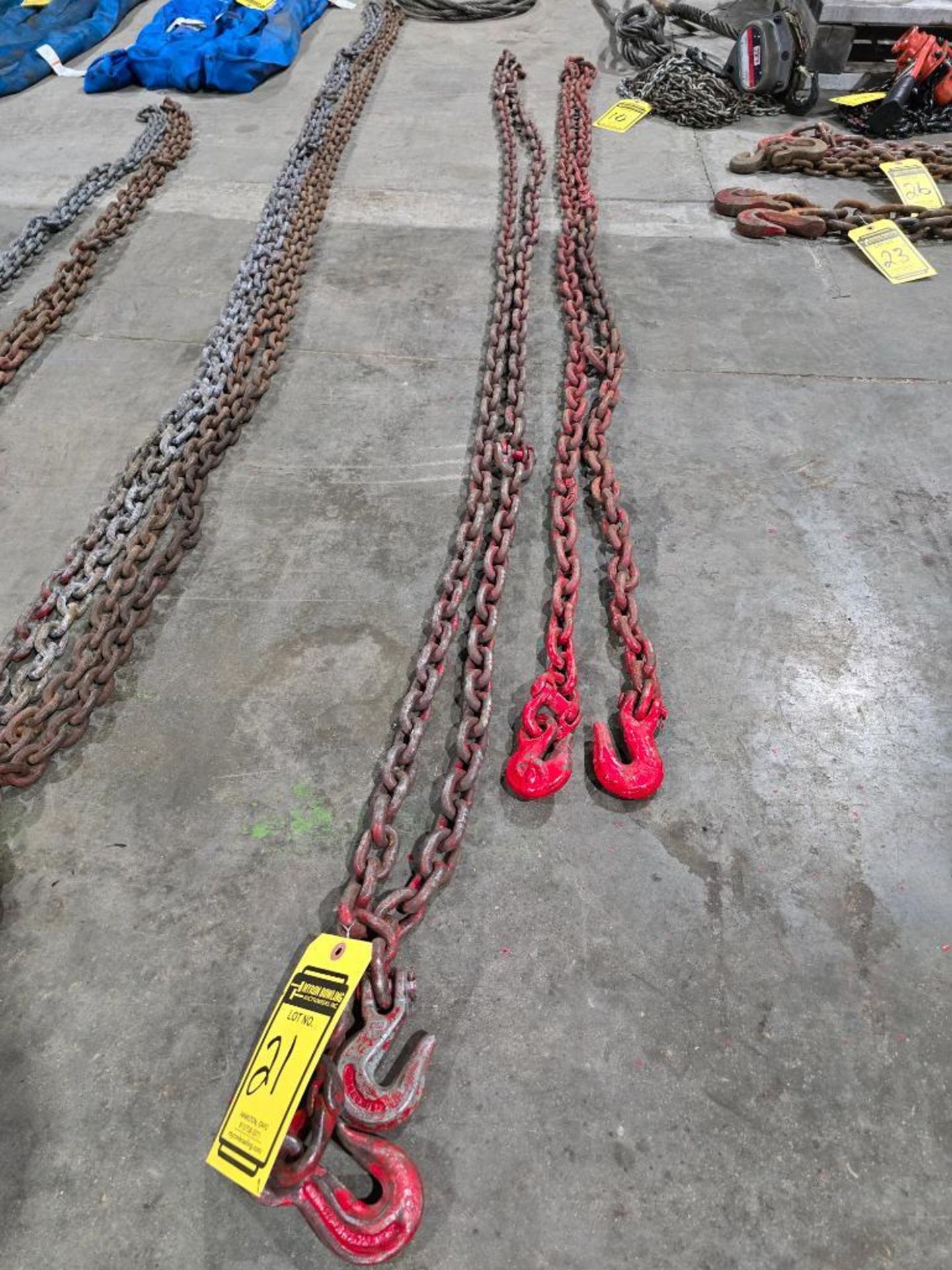 (2) 3/8" Double Hook Chains, 16' & 14' - Image 2 of 5