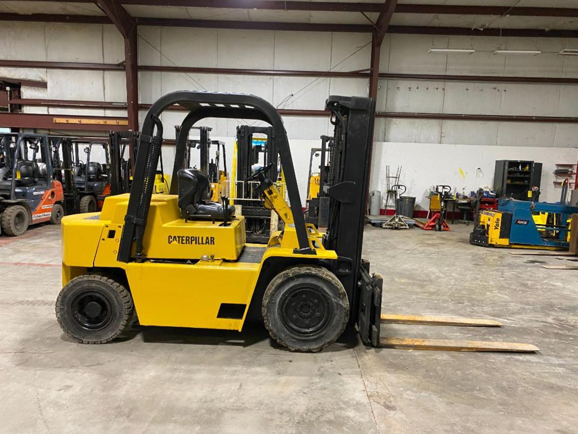 Caterpillar 8,000-LB. Capacity Forklift, Model V80E, S/N 37W09696, Diesel, Solid Pneumatic Tires, 3- - Image 3 of 5