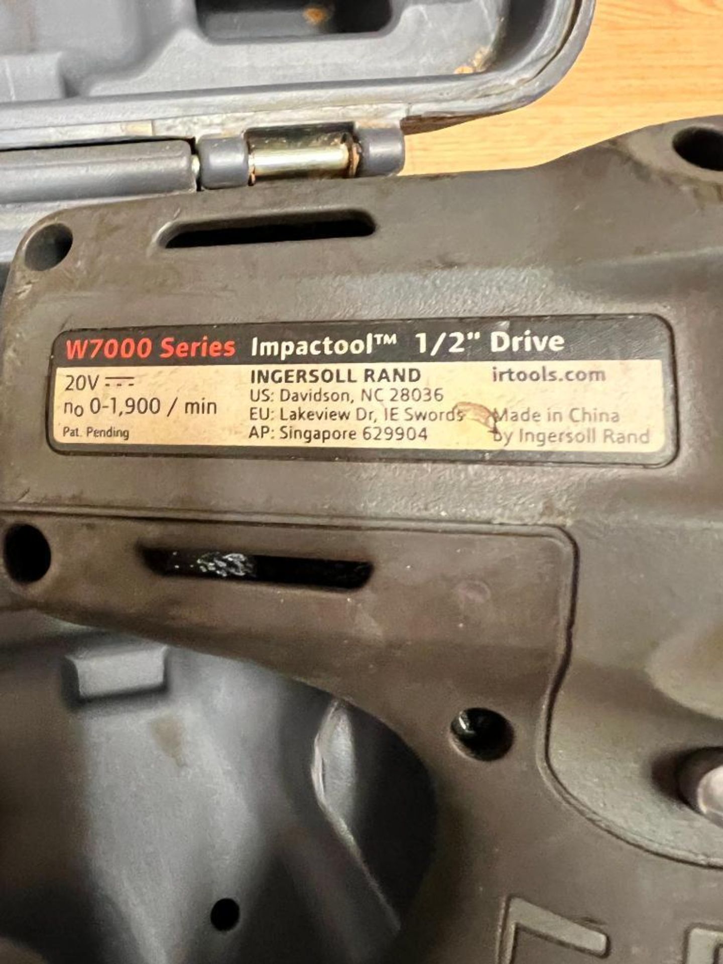 Ingersoll Rand 1/2" Drive Impact W7000 Series, 20V, Includes (2) Batteries & Charger - Image 2 of 2