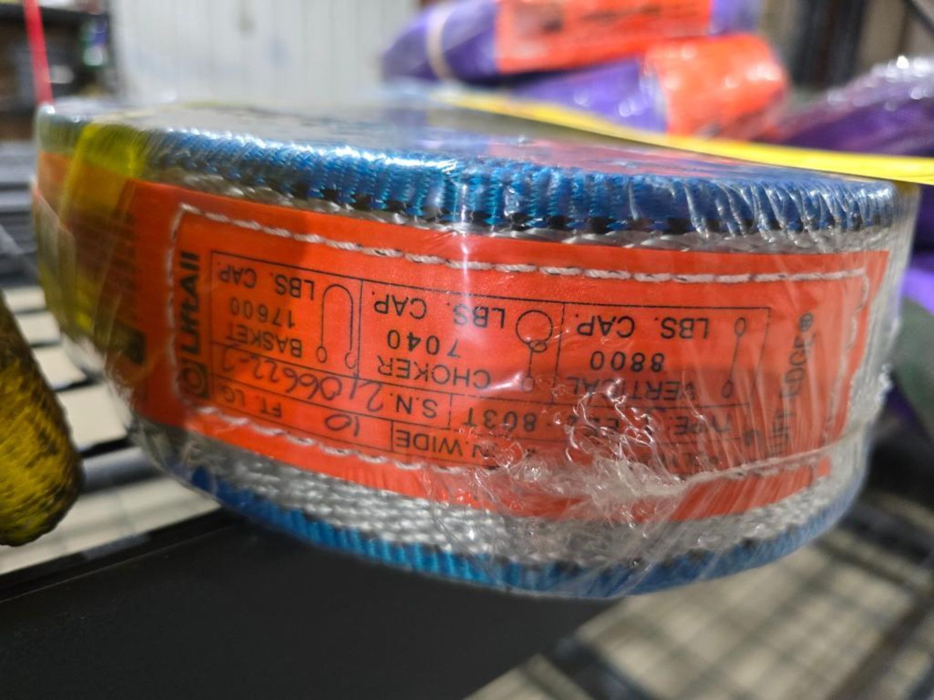 (New) Twintex Polyester 8' Round Slings, 10' Polyester Loop Straps, Lift Edge Polyester 17,600 LB. B - Bild 5 aus 9