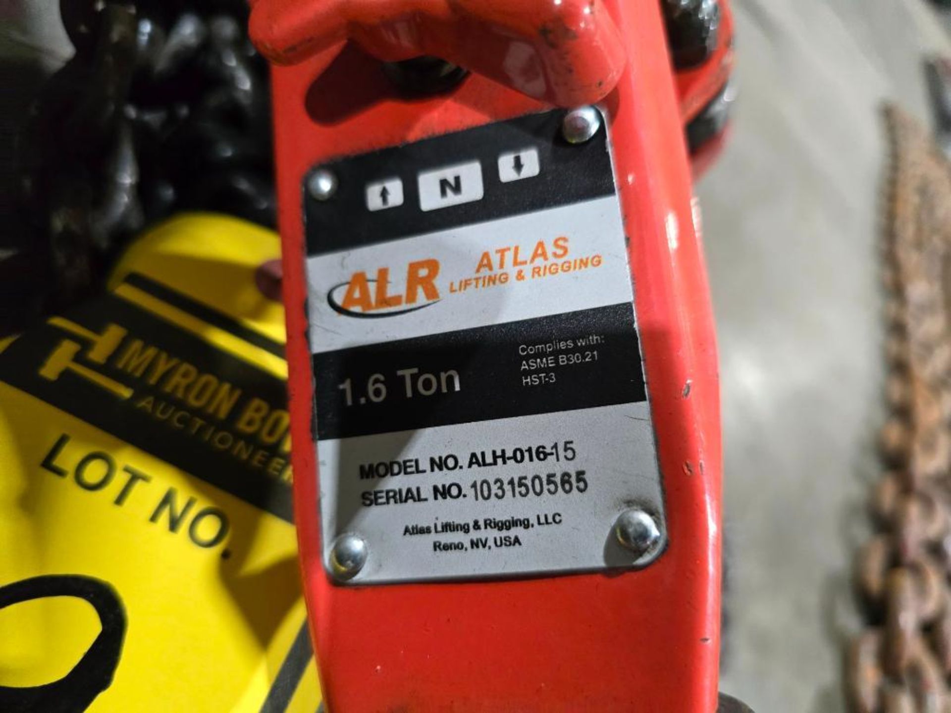 ALR 1.6-Ton Chain Ratchet Hoist - Image 4 of 4