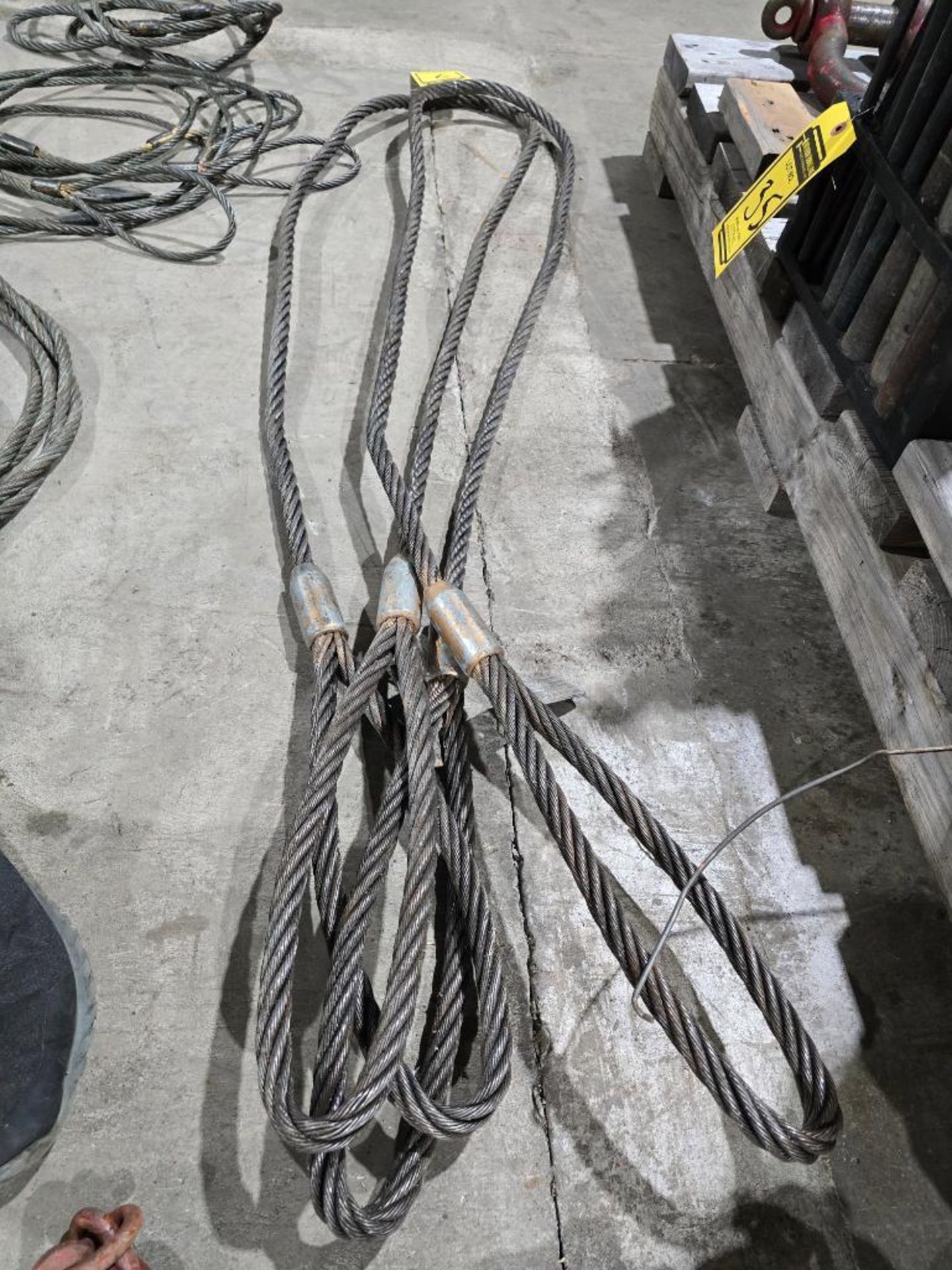 (2) 10' Wire Rope Eye Slings, up to 11-Ton Capacity, 3/4" Dia. - Image 2 of 5
