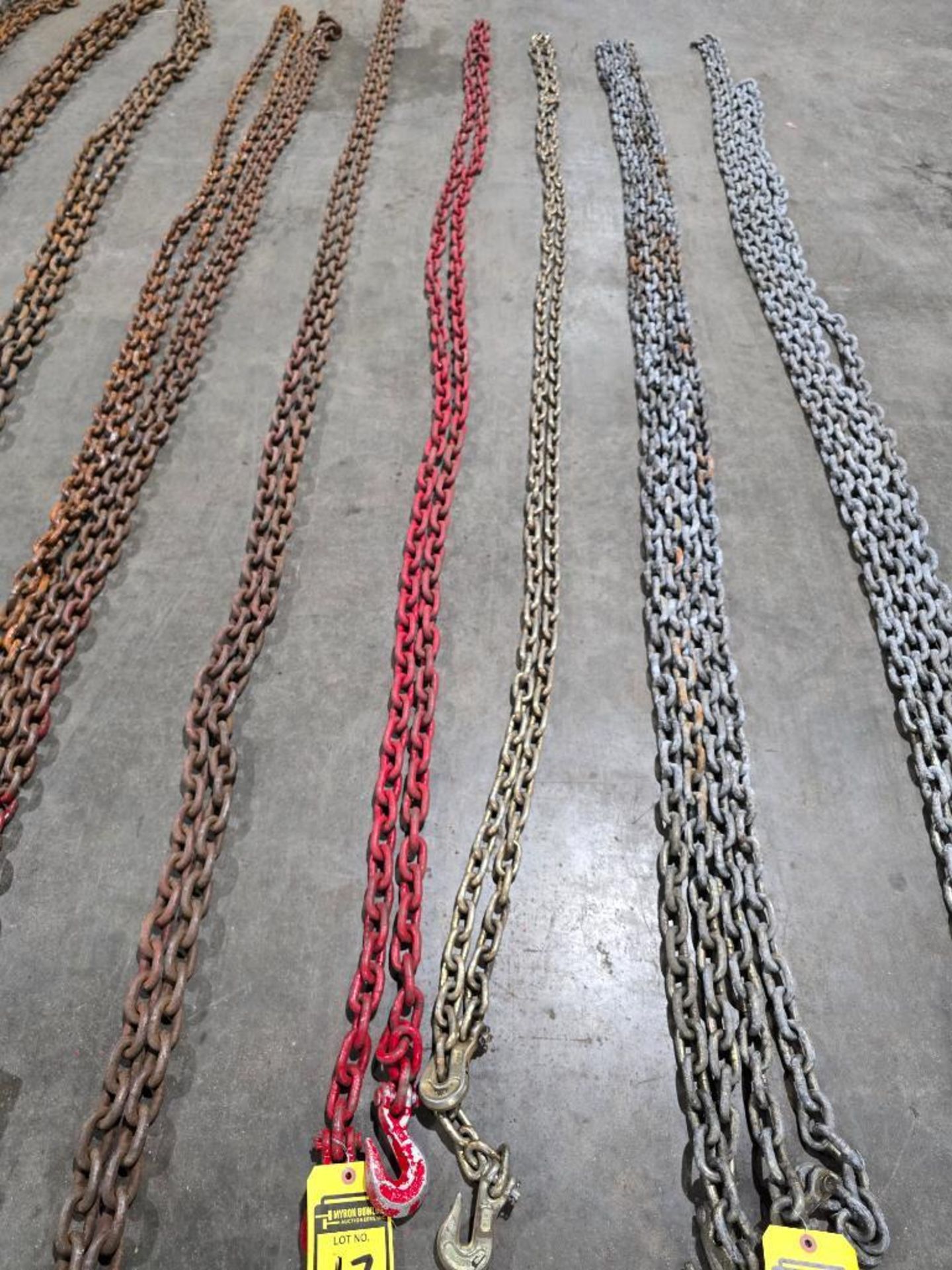(2) 20' Double Hook Chains, 3/8" & 5/16" - Image 2 of 6