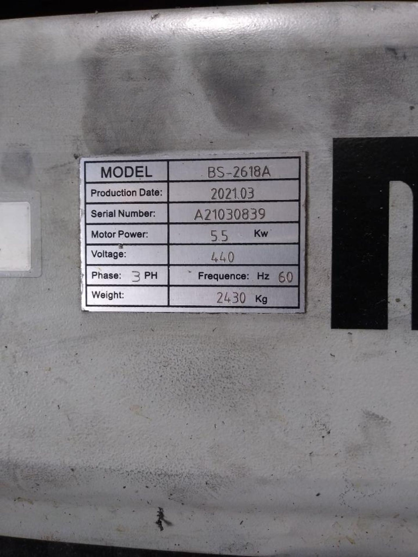 2021 Magnum CNC Horizontal Band Saw, Model BS-2618A, S/N A21030839 (Located at 2201 Hwy 31 SW, Harts - Image 4 of 4