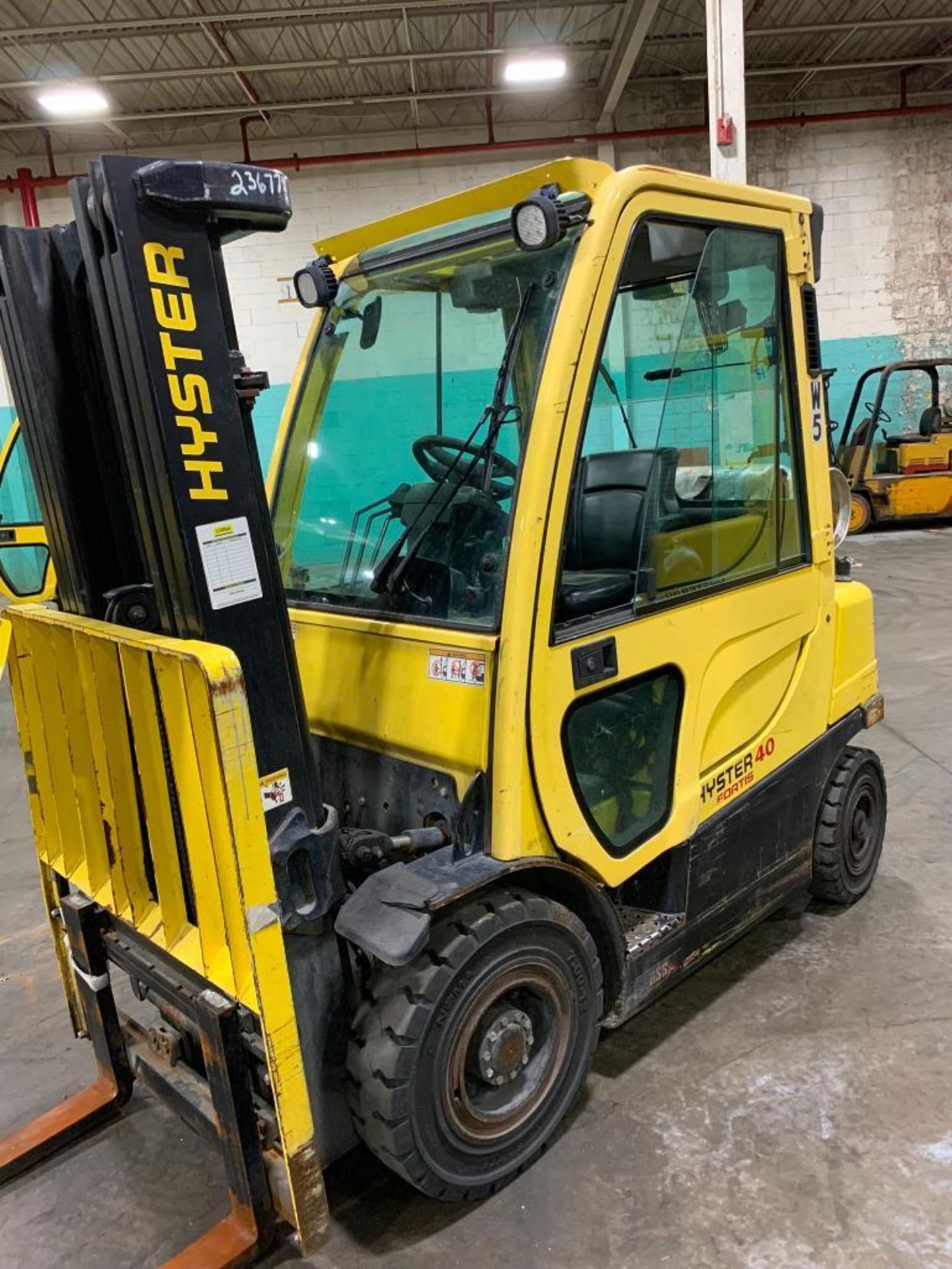 2013 Hyster 4,000 LB. Capacity Forklift, LPG, 3-Stage Mast, 42" Forks, Side-Shift, Tread Tires, Leve