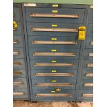 Stanley Vidmar 8-Drawer Cabinet w/ Assorted Repair Parts, Pneumatic Cylinders, Seal Kits, Linear Bea