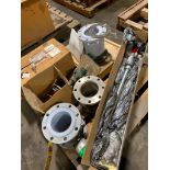 Pallet w/ 6" Schneider Magnetic Flow Tubes, Gear Pump, Pressure Switch, Alemite Grease Pump