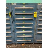 Stanley Vidmar 8-Drawer Cabinet w/ Electrical Components; Contacts, Relays, Switches, Holders, Proxi