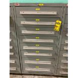 Lyon 8-Drawer Cabinet w/ Support Equipment; Resistors, Assorted Switches, Actuator Diaphragm's, Elec