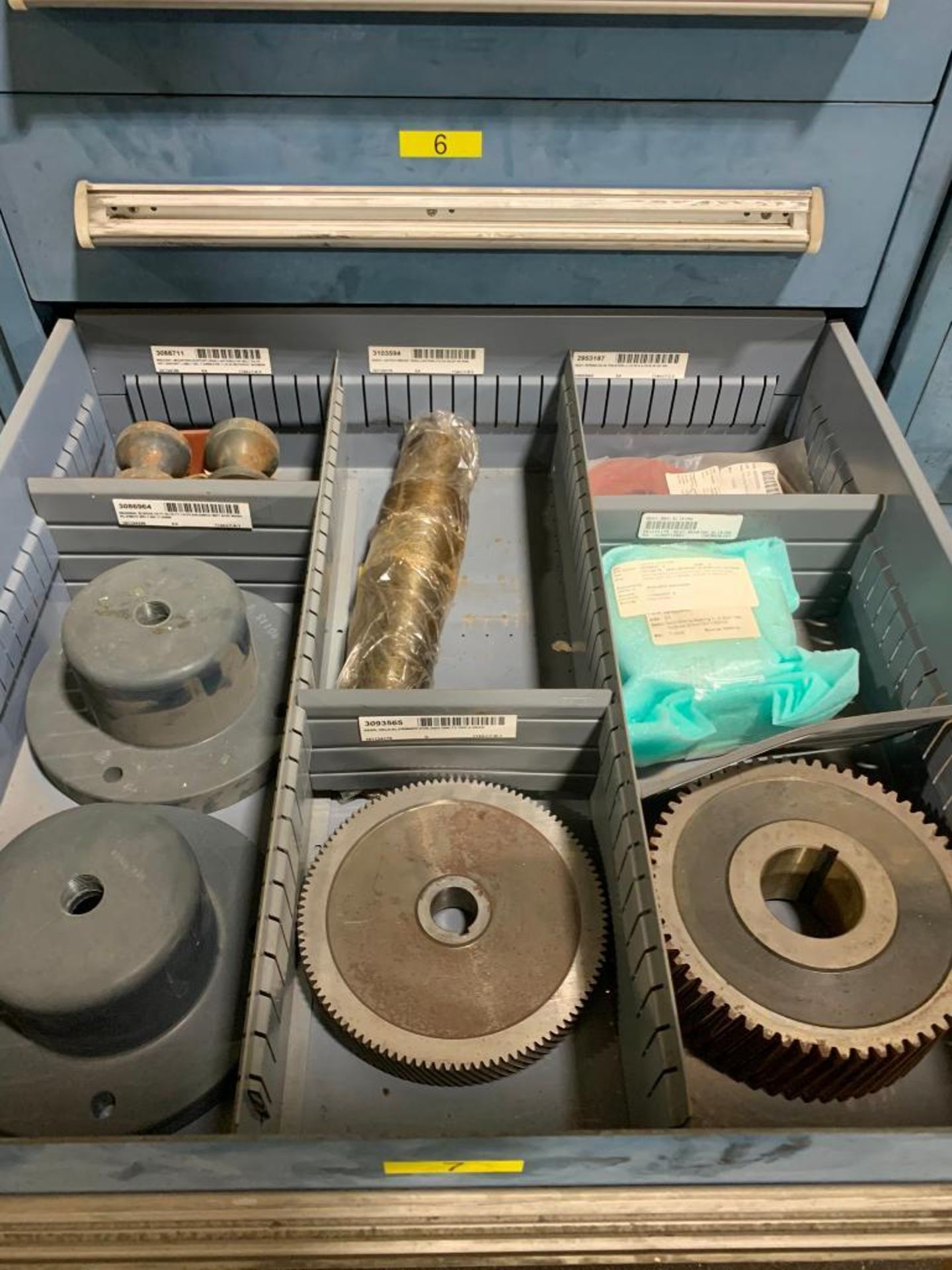 Stanley Vidmar 8-Drawer Cabinet w/ Assorted Pins, Sleeves, Assorted Seals, Gaskets, Speed Sensors, R - Image 8 of 9
