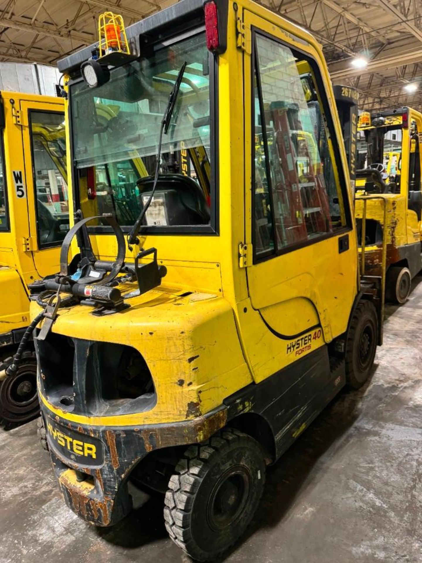 2016 Hyster 4,000 LB. Capacity Forklift, LPG, 3-Stage Mast, 42" Forks, Side-Shift, Tread Tires, Leve