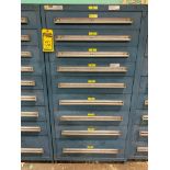 Stanley Vidmar 9-Drawer Cabinet w/ Carabiners, Steam Trap Connections, Fall Protection, Lockouts, Va