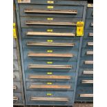 Stanley Vidmar 9-Drawer Cabinet w/ Bushings, Seal Kits, Pneumatic Cylinders, Bearings, Carbon Pump R