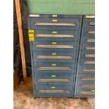 Stanley Vidmar 7-Drawer Cabinet w/ Assorted Repair Parts, Thrust Bearing, Shim Sets, Electrical Rela