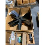 Pallet w/ Assorted Support Equipment; Blower Fan, Bearing Housings, Flow Divider