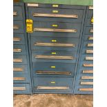 Stanley Vidmar 6-Drawer Cabinet w/ Assorted Repair Parts, Proximity Probe, Seals, Allen Bradley Circ