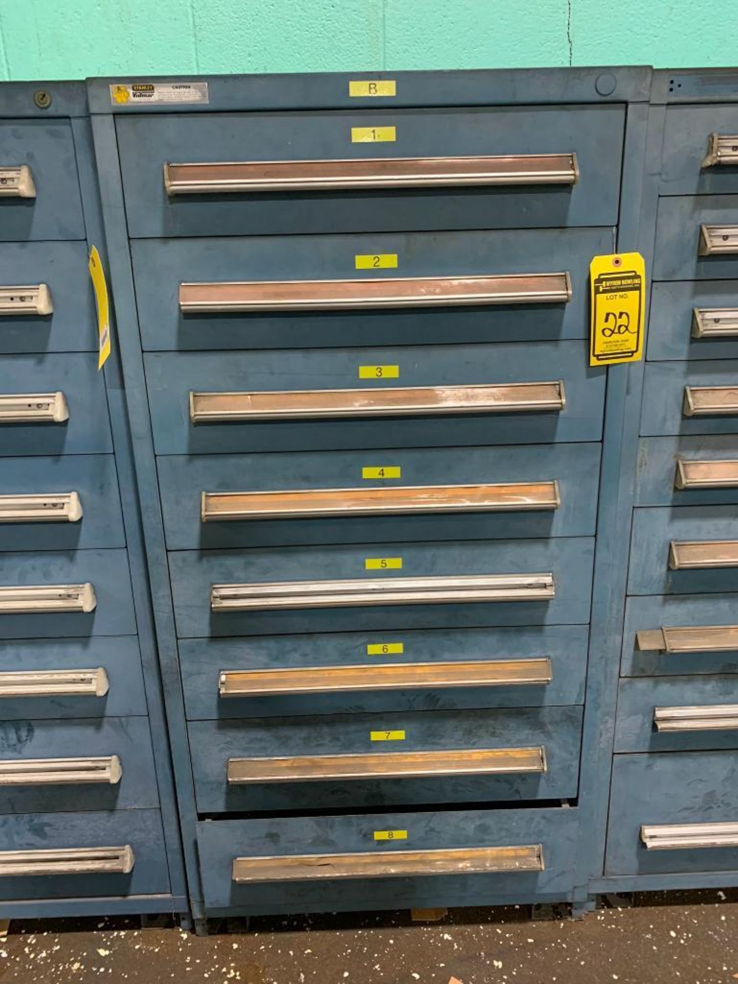 Stanley Vidmar 8-Drawer Cabinet w/ Bearing Isolators, Drive Couplings