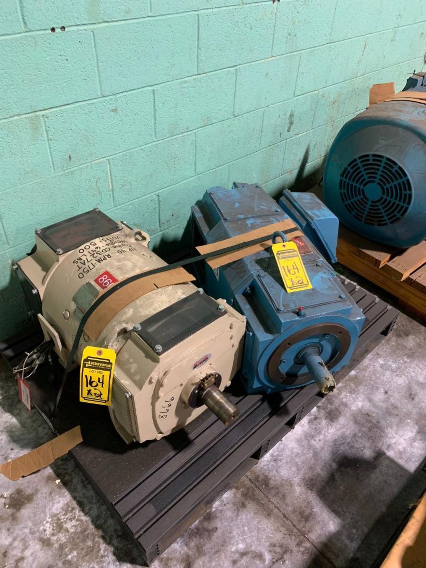 (2x) Electric Motors; GE 40-HP & Reliance Electric 125-HP, 1750/1900 RPM, 460 V