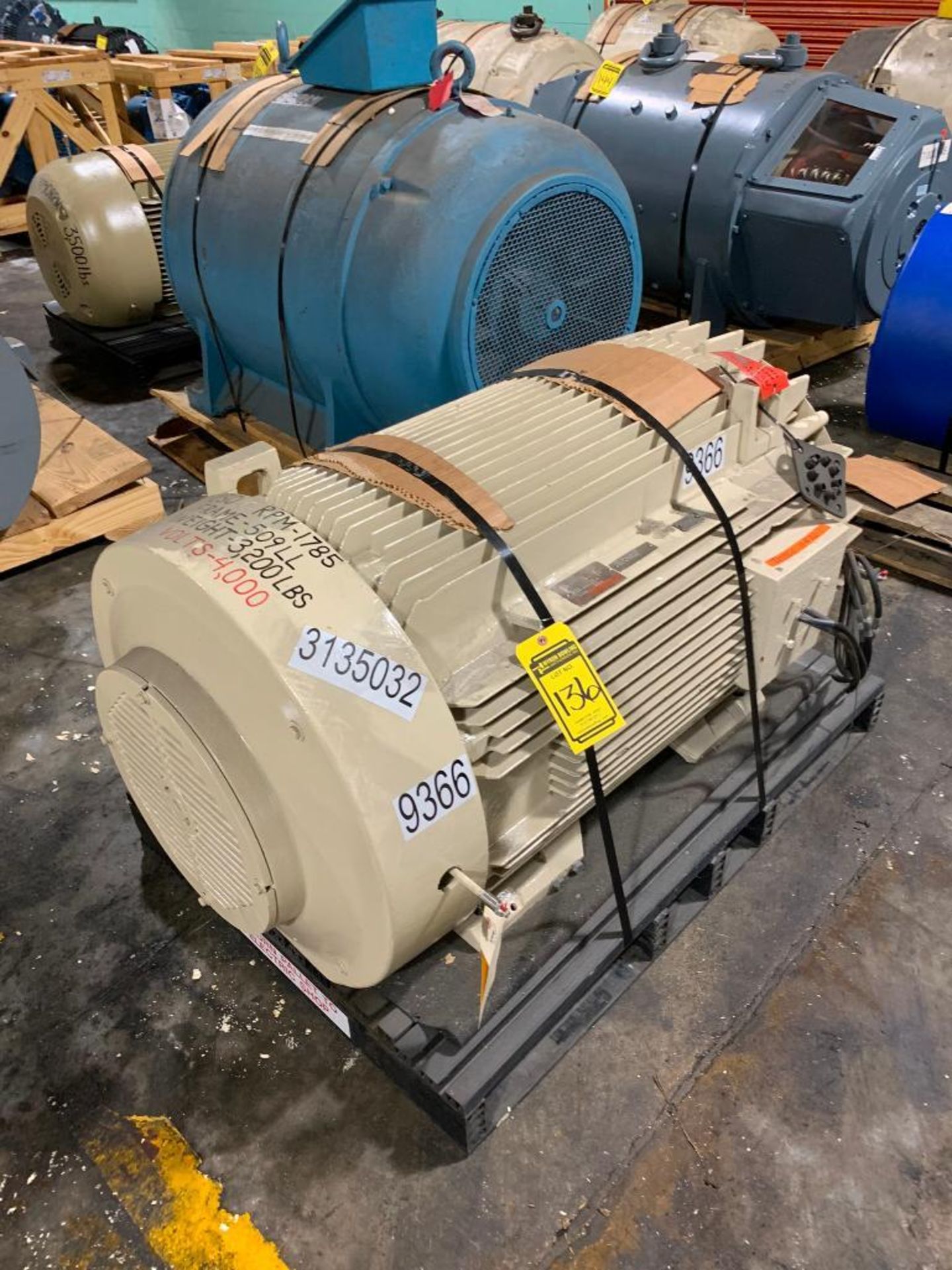 GE 250-HP Electric Motor, 1785 RPM, 4000 V, 3 Phase, FR: 509LL