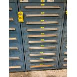 Stanley Vidmar 10-Drawer Cabinet w/ Assorted Solenoid Valves, Assorted Valves, Shaft & Coupling, Sol