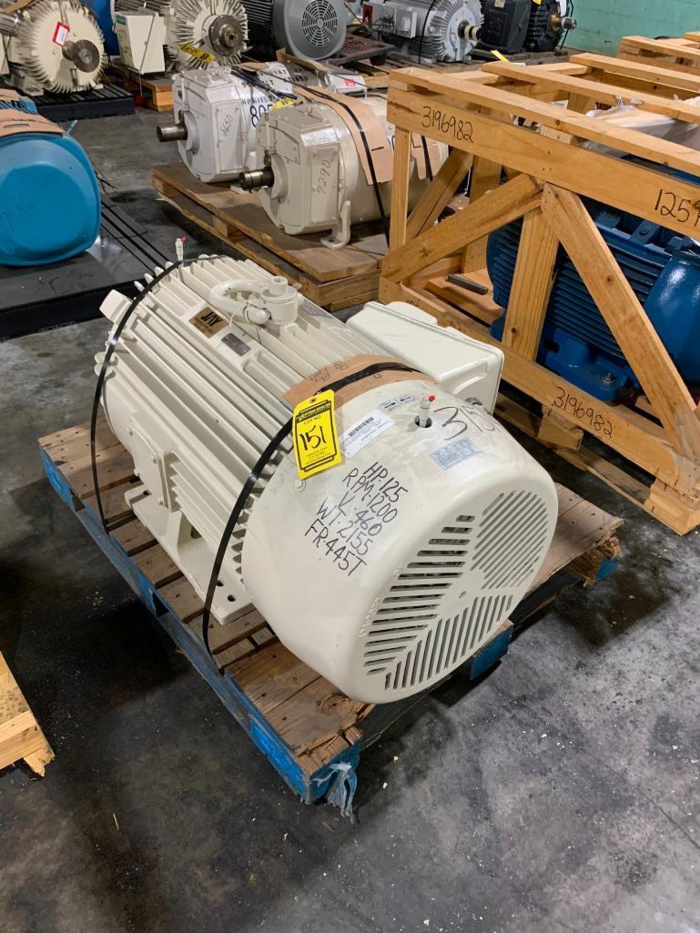 Toshiba 125-HP Electric Motor, 460 V, 3 Phase, FR: 445T