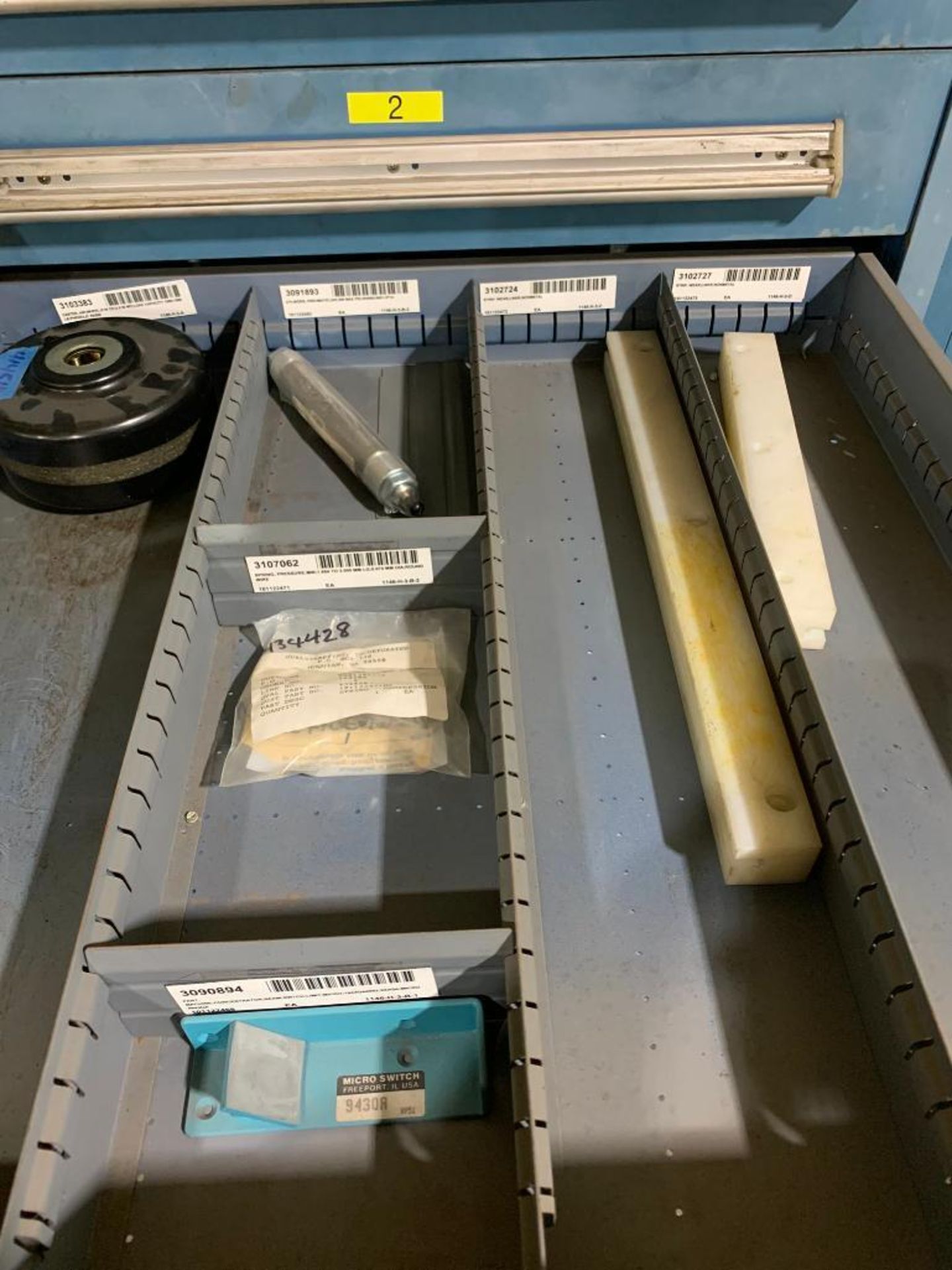 Stanley Vidmar 10-Drawer Cabinet w/ Pneumatic Cylinders, Parker Cylinder Kit, Metering Float, Pneuma - Image 4 of 11