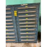 Stanley Vidmar 10-Drawer Cabinet w/ Assorted Connectors, Photoelectric Sensors, Tube Reducers, Tube
