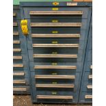 Stanley Vidmar 9-Drawer Cabinet w/ Bushings, Assorted Valves